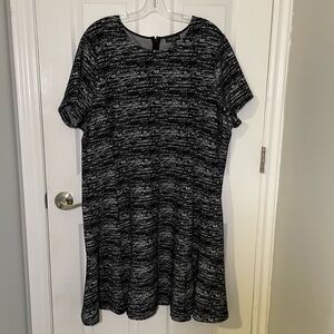 Black and White Textured Dress